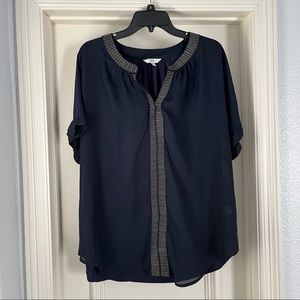 Navy Blue Blouse